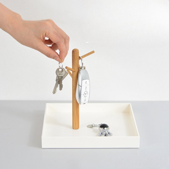 Rangement Clé - BranchRectaTray™ - Blanc - Rangement avec style