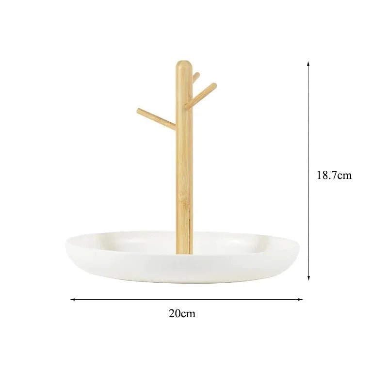 Rangement Clé - BranchRoundTray™ - Blanc - Rangement avec style