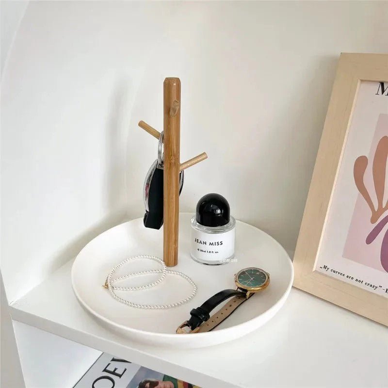 Rangement Clé - BranchRoundTray™ - Blanc - Rangement avec style