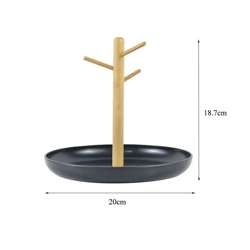 Rangement Clé - BranchRoundTray™ - Noir - Rangement avec style