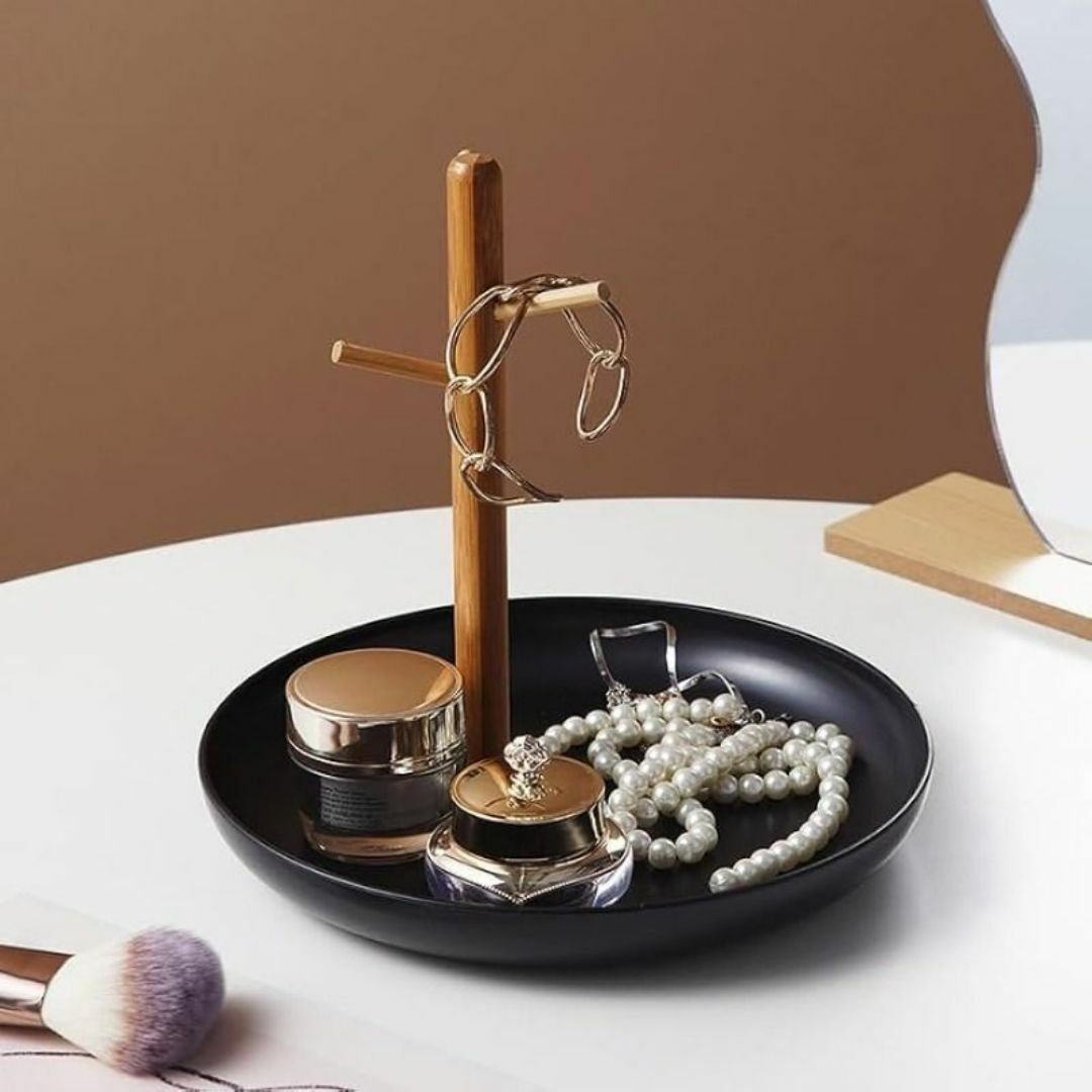 Rangement Clé - BranchRoundTray™ - Noir - Rangement avec style