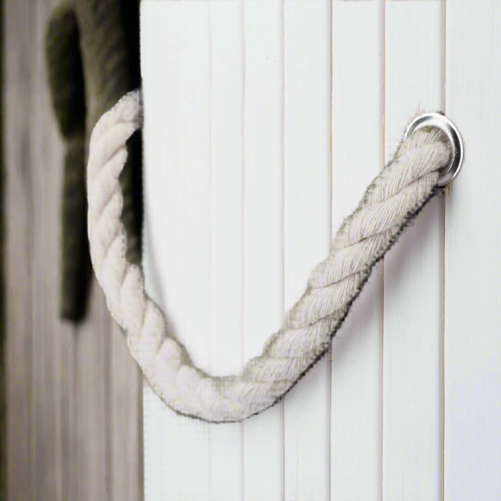 Panier Rangement - BambooLaundryBasket™ - Blanc - Rangement avec style