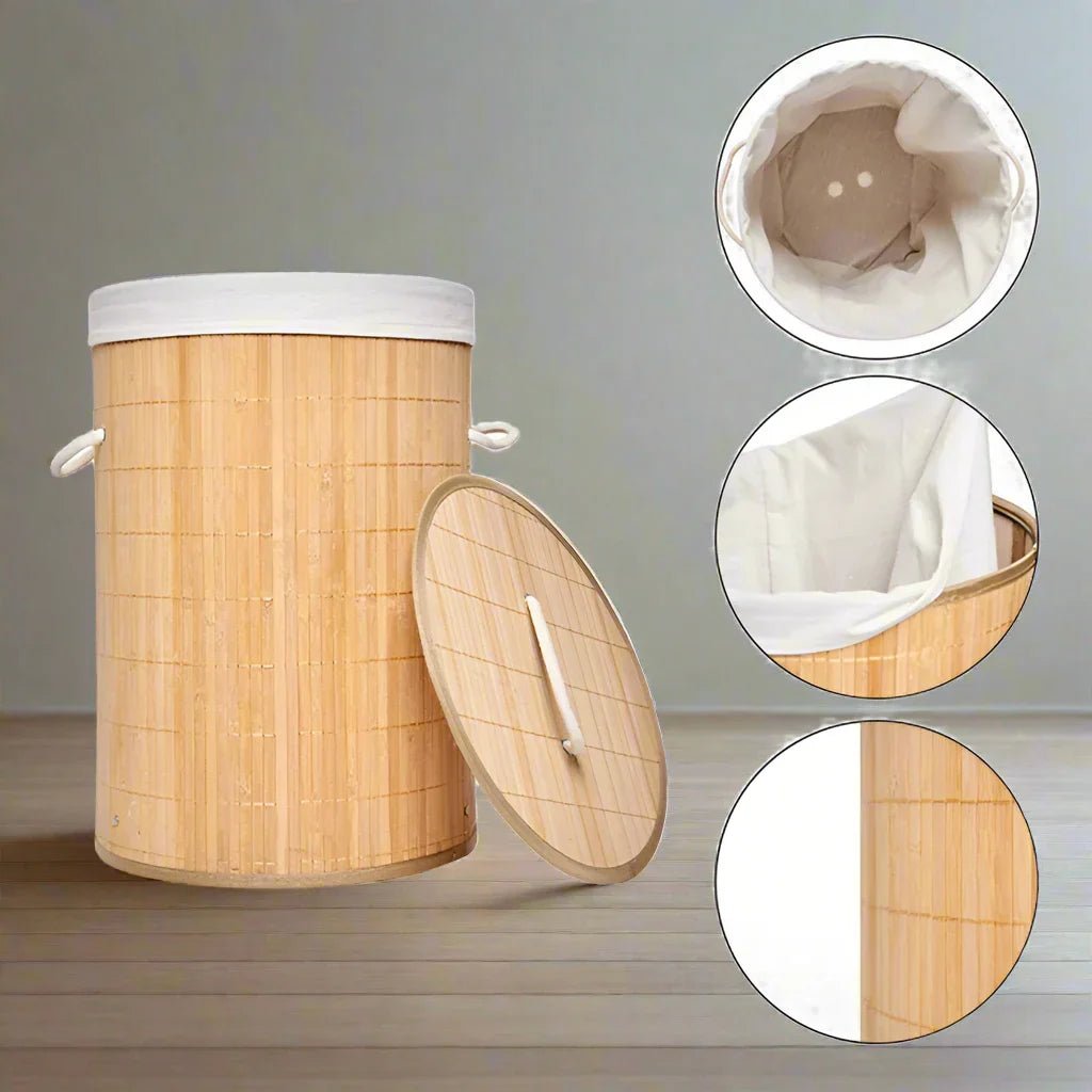 Panier Rangement - BambooLaundryBasket™ - Naturel - Rangement avec style